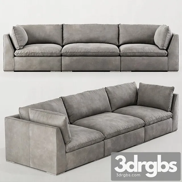 costera modular leather sofa 3D Model Free