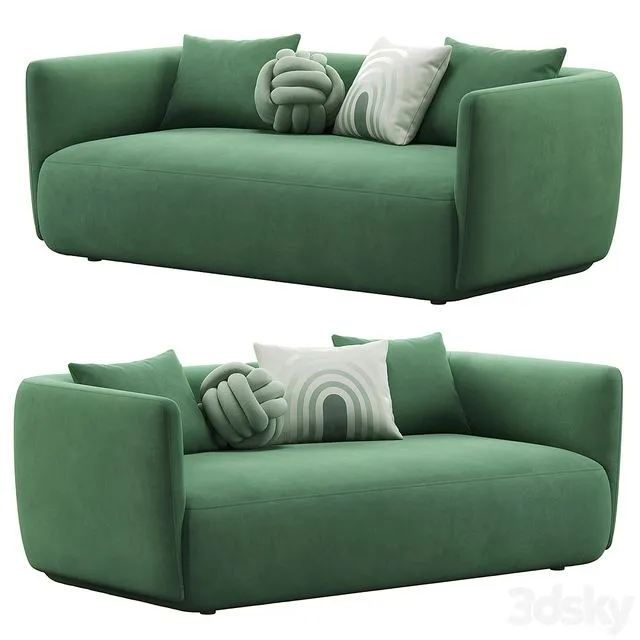 Cosy 2-seat Sofa by MDF Italia 3D Model