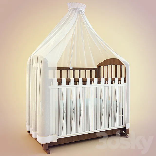 cot with canopy 3DModel