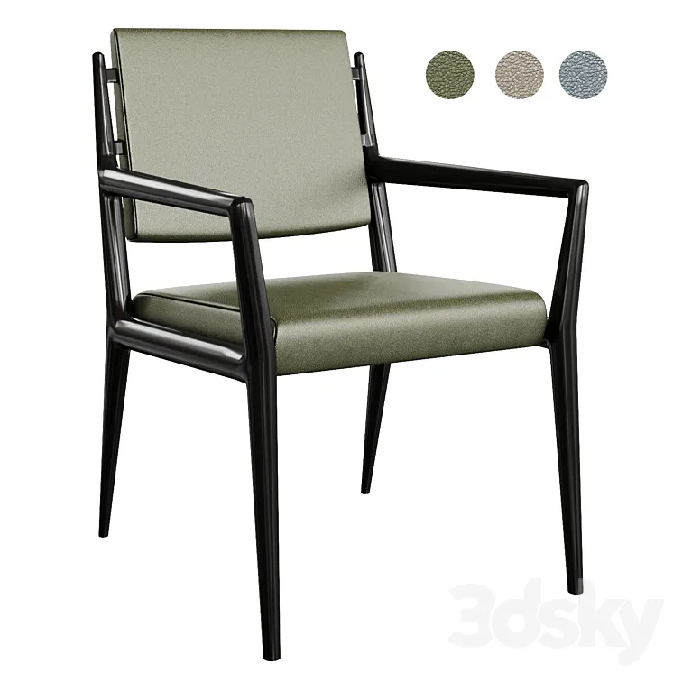 Côte table chair with armrests from the American factory Holly Hunt 3D Model Free