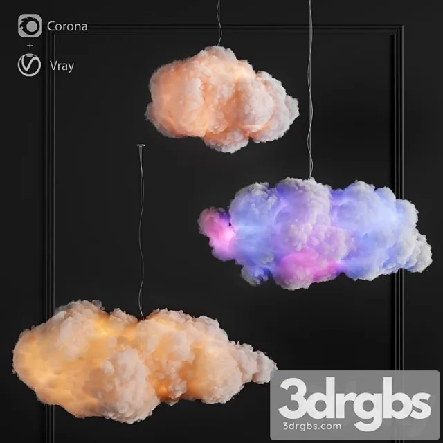 Cotton Clouds Light 3D Model Free