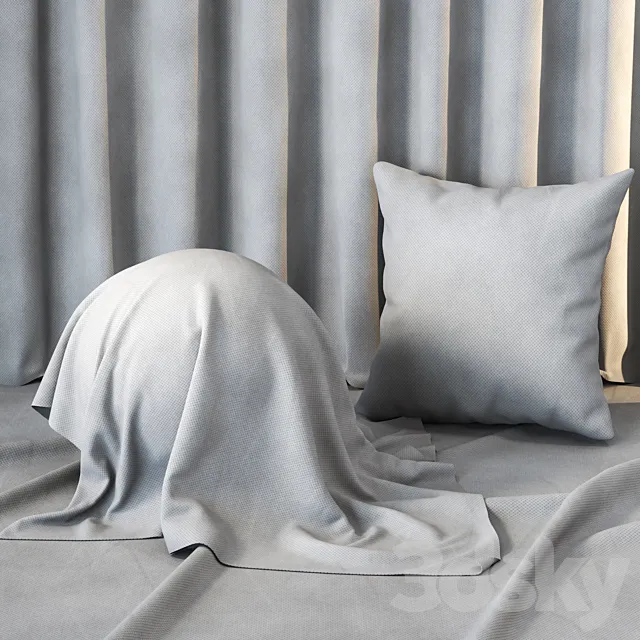 Cotton Fabric Texture 4K - Seamless - 2 Color 3D Model