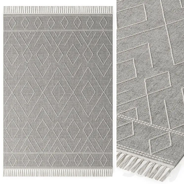 COTTON RUG SYDNEY GRAY 3D Model Free