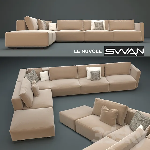 couch _ sofa Le Nuvole SWAN 3DModel