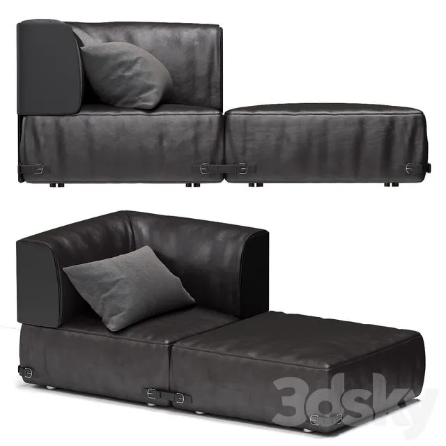 Couch FENDI CASA 3D Model