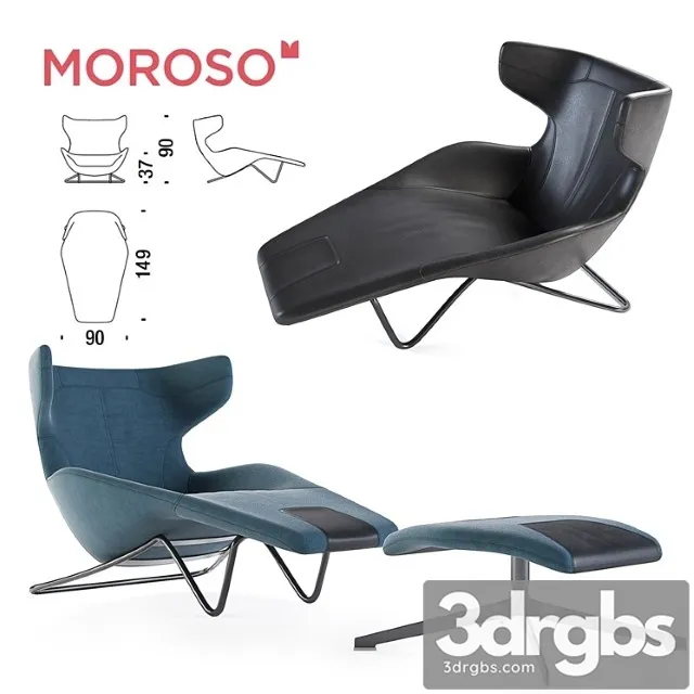 Couch moroso take a line for a walk chaise longue 2 3D Model Free