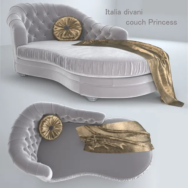 Couch Princess Asnaghi factory 3D Model