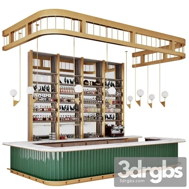Counter Bar 3D Model Free