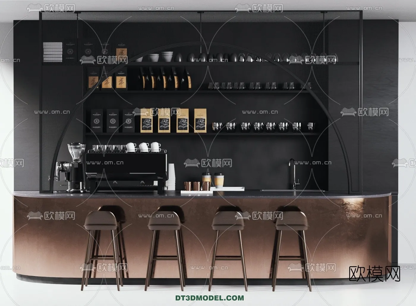 Counter - Bar - Interior Design 3D Model - 004