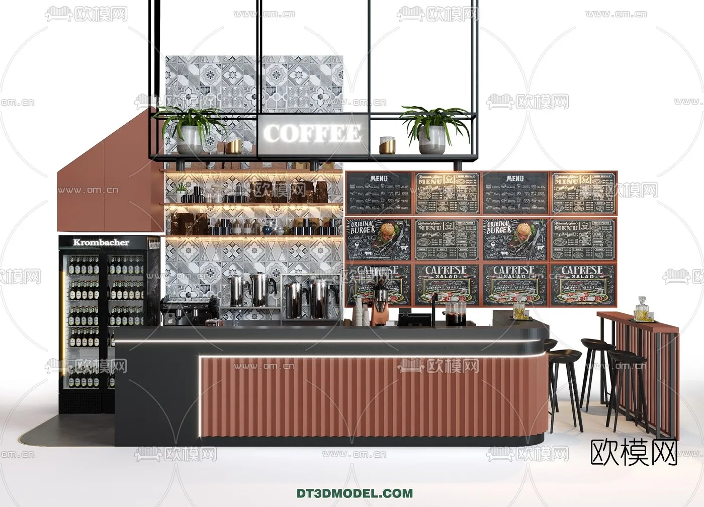Counter - Bar - Interior Design 3D Model - 006