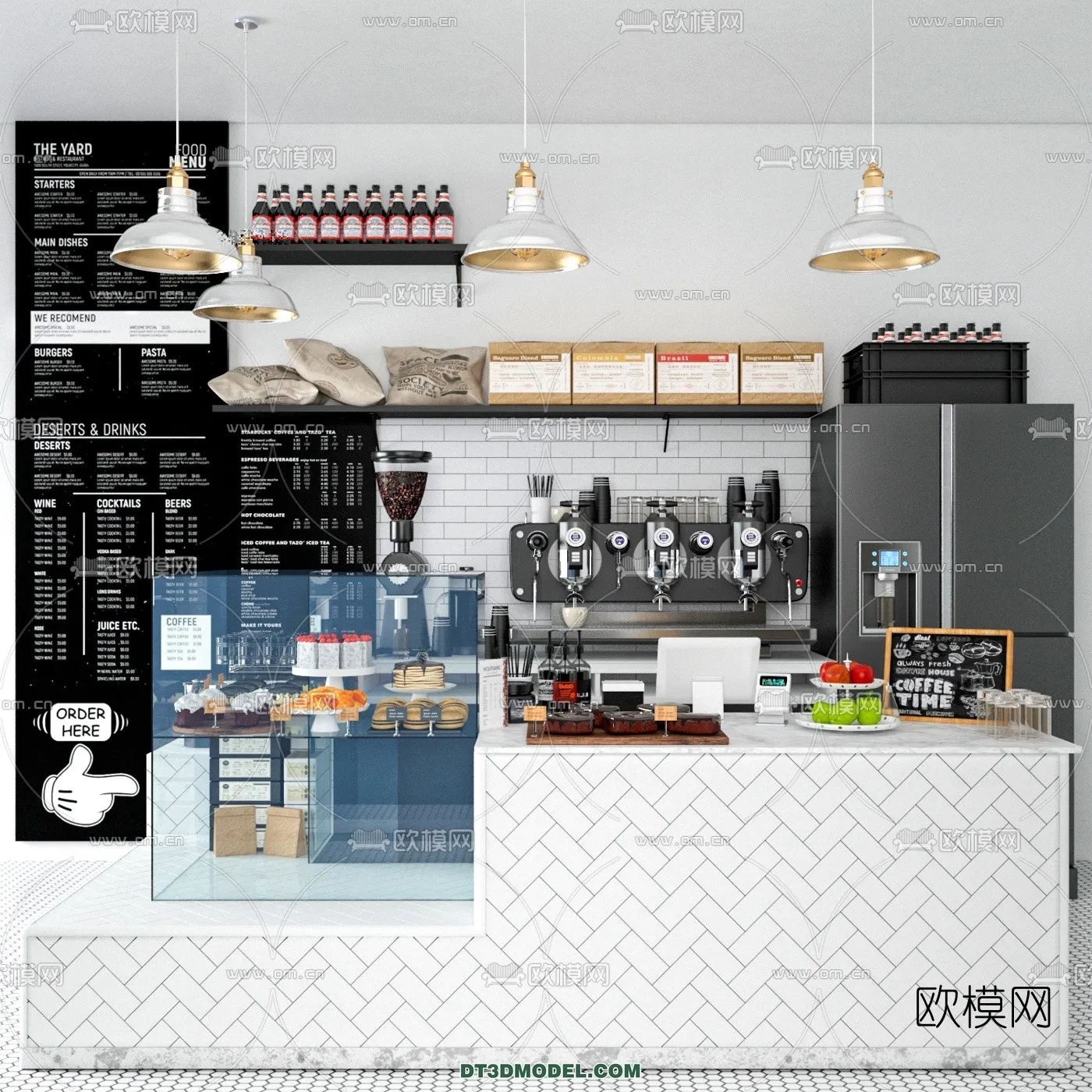 Counter - Bar - Interior Design 3D Model - 010