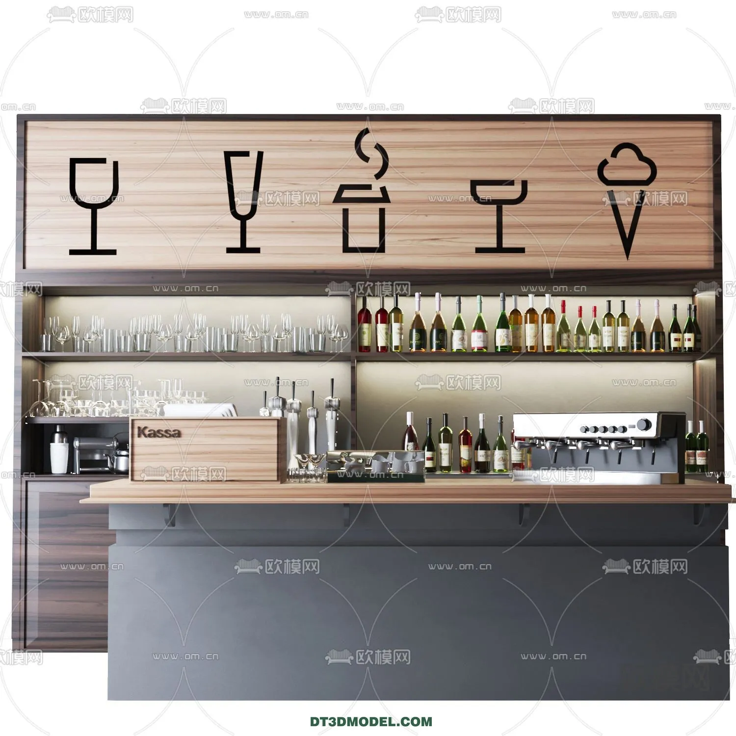 Counter - Bar - Interior Design 3D Model - 013