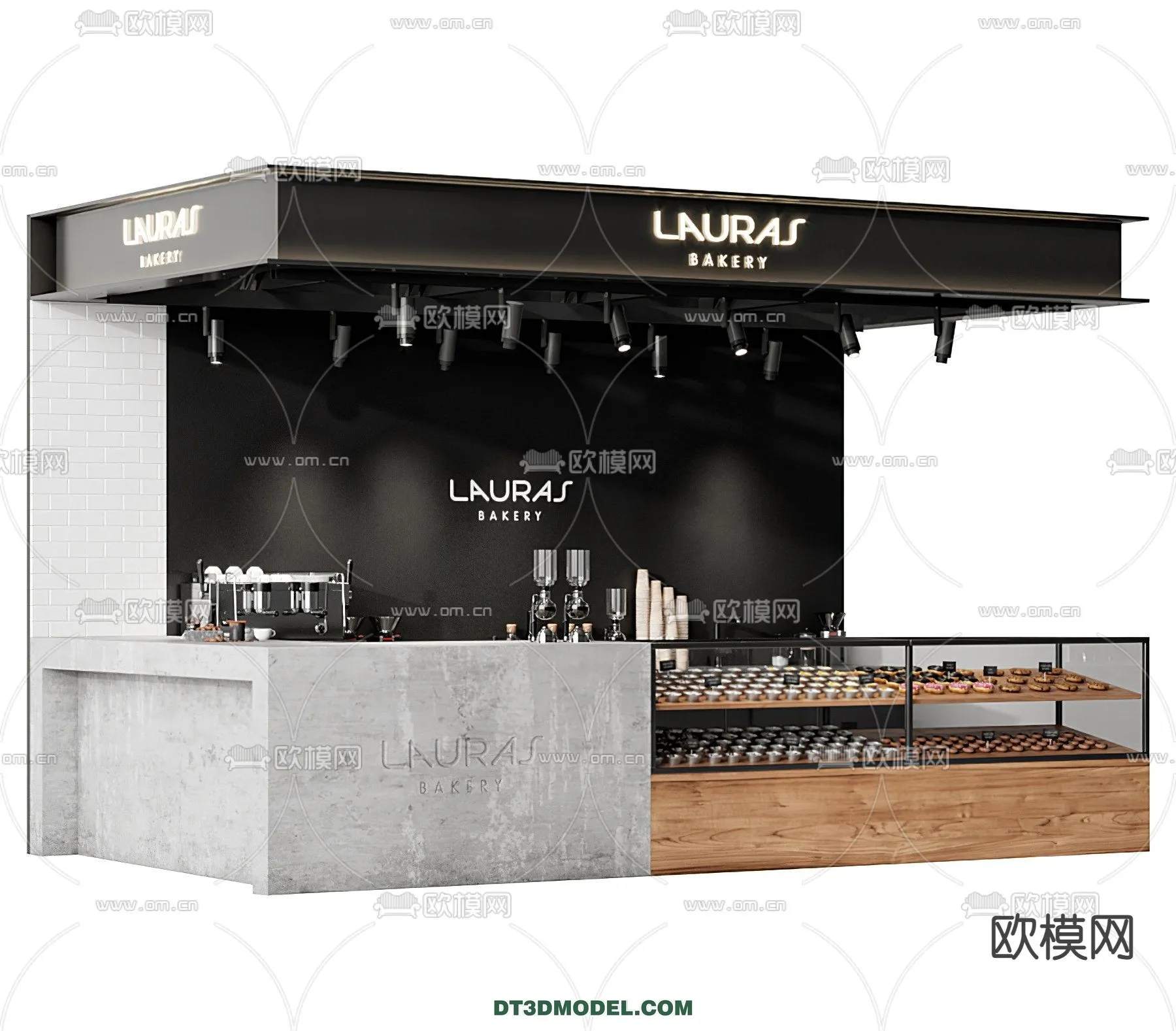 Counter - Bar - Interior Design 3D Model - 014