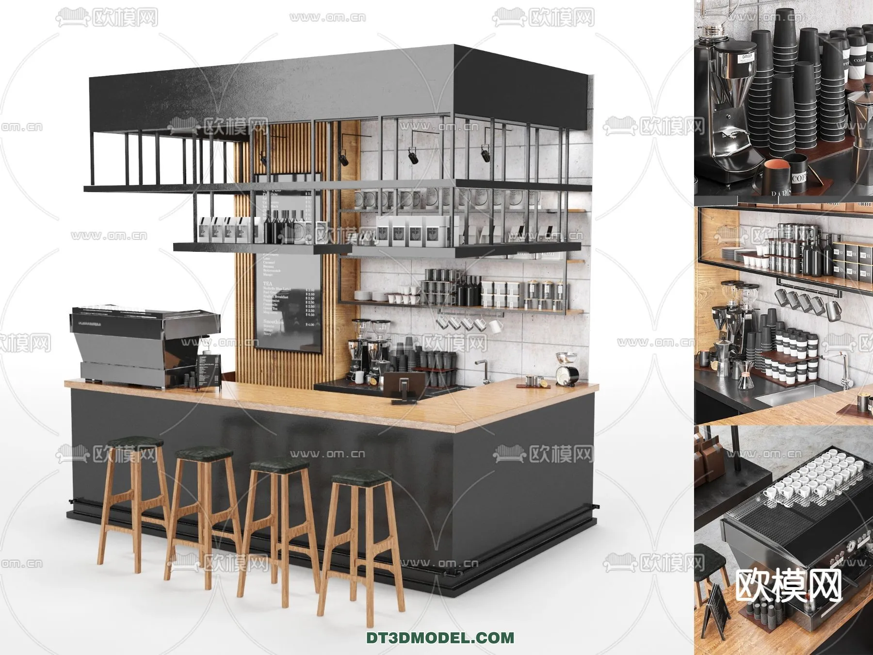 Counter - Bar - Interior Design 3D Model - 020