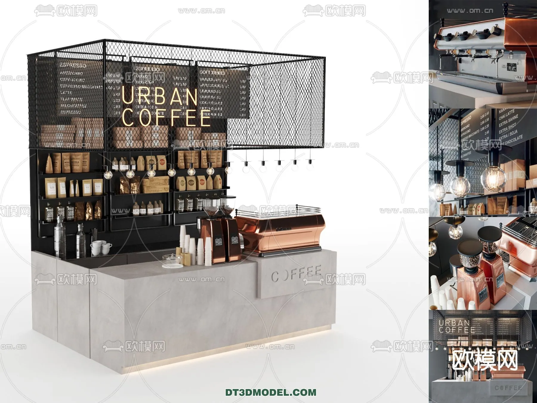 Counter - Bar - Interior Design 3D Model - 021