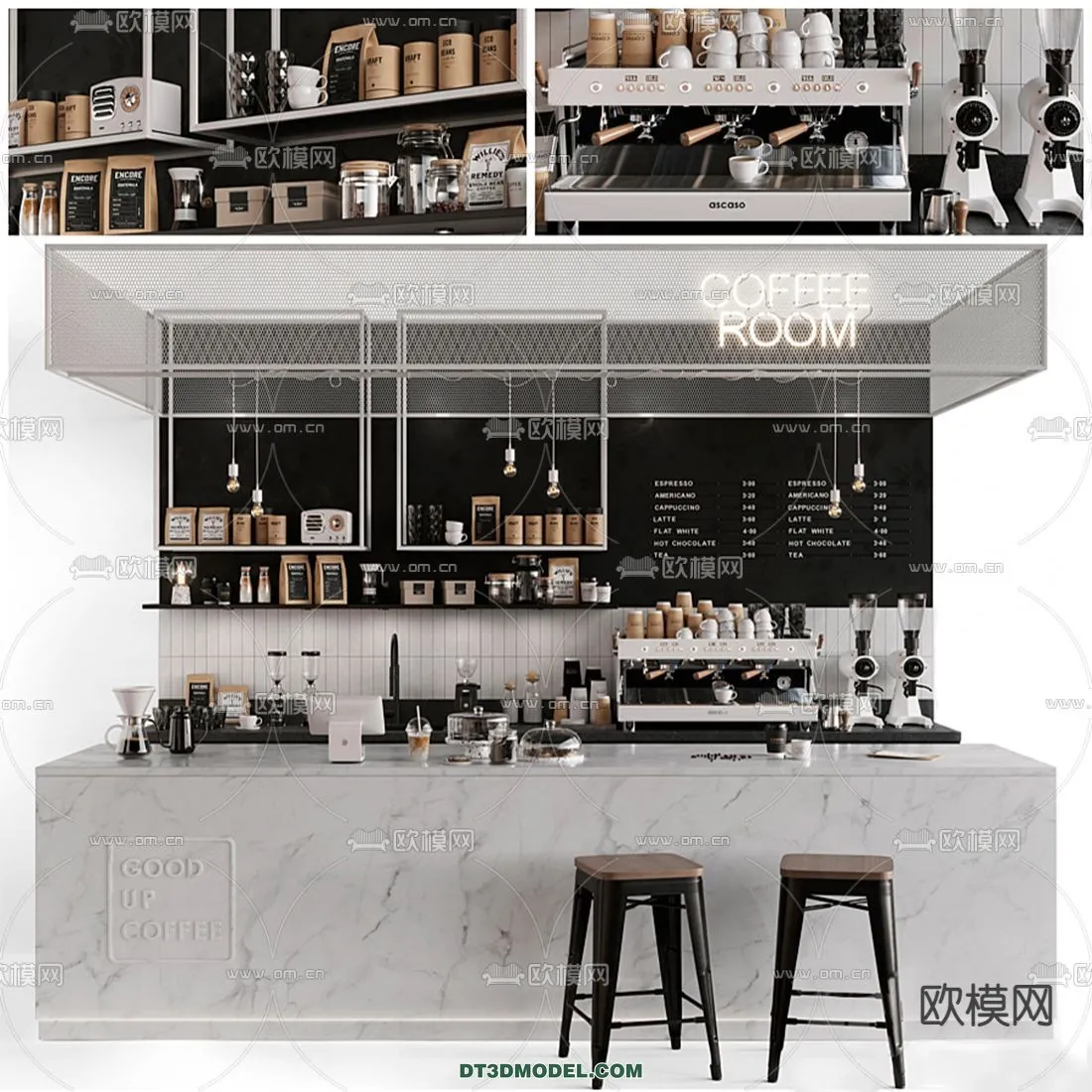 Counter - Bar - Interior Design 3D Model - 022