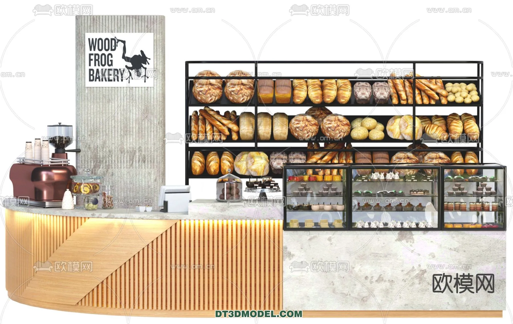 Counter - Bar - Interior Design 3D Model - 024