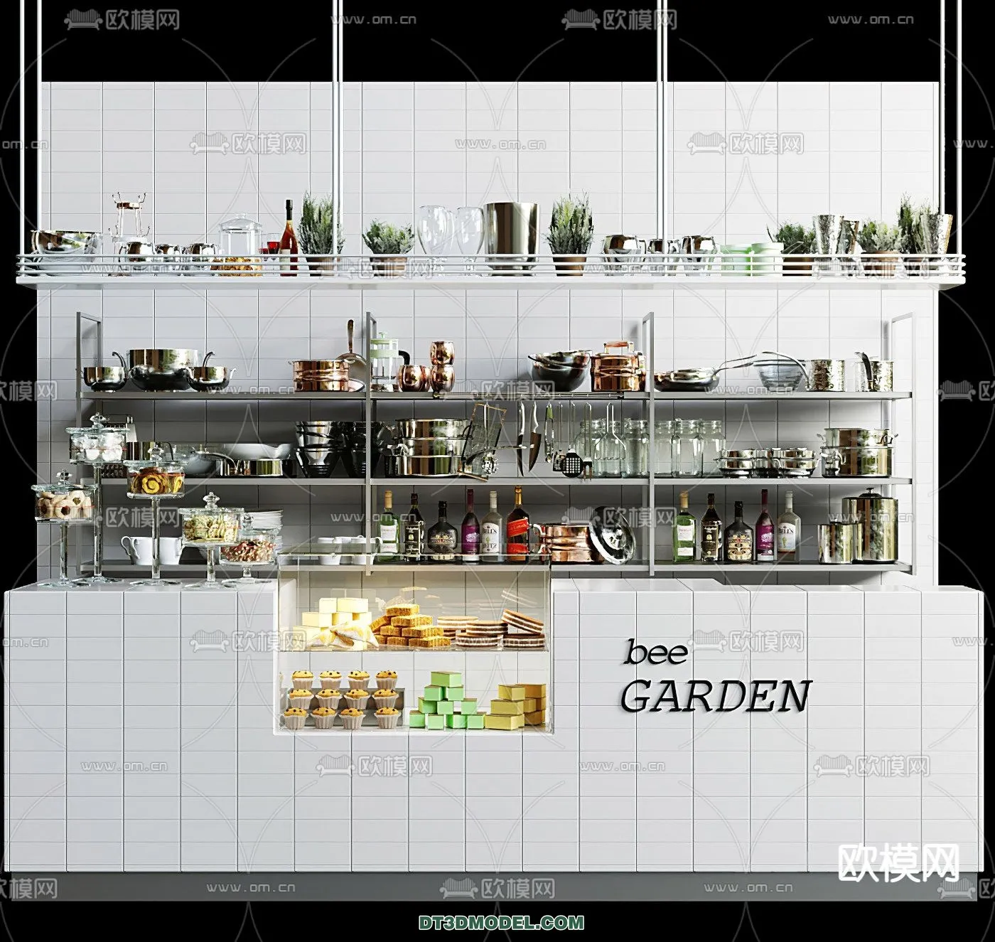 Counter - Bar - Interior Design 3D Model - 026