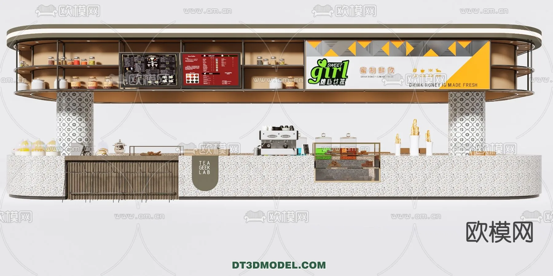Counter - Bar - Interior Design 3D Model - 040