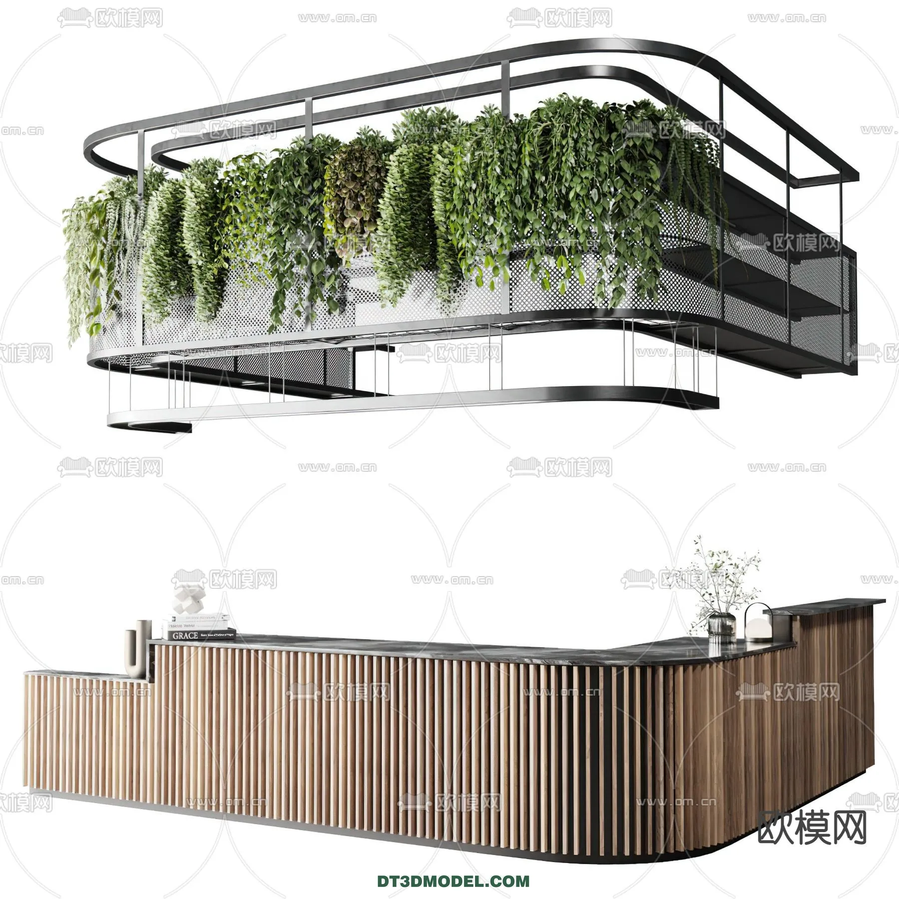 Counter - Bar - Interior Design 3D Model - 042