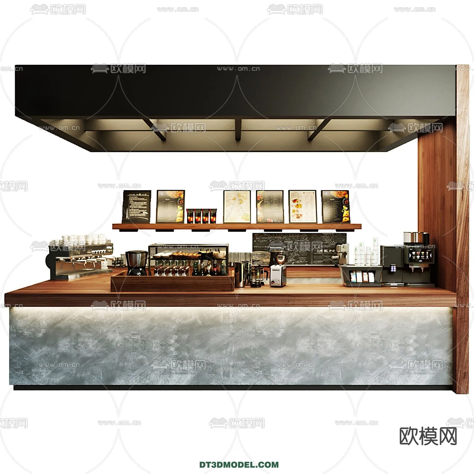 Counter - Bar - Interior Design 3D Model - 045