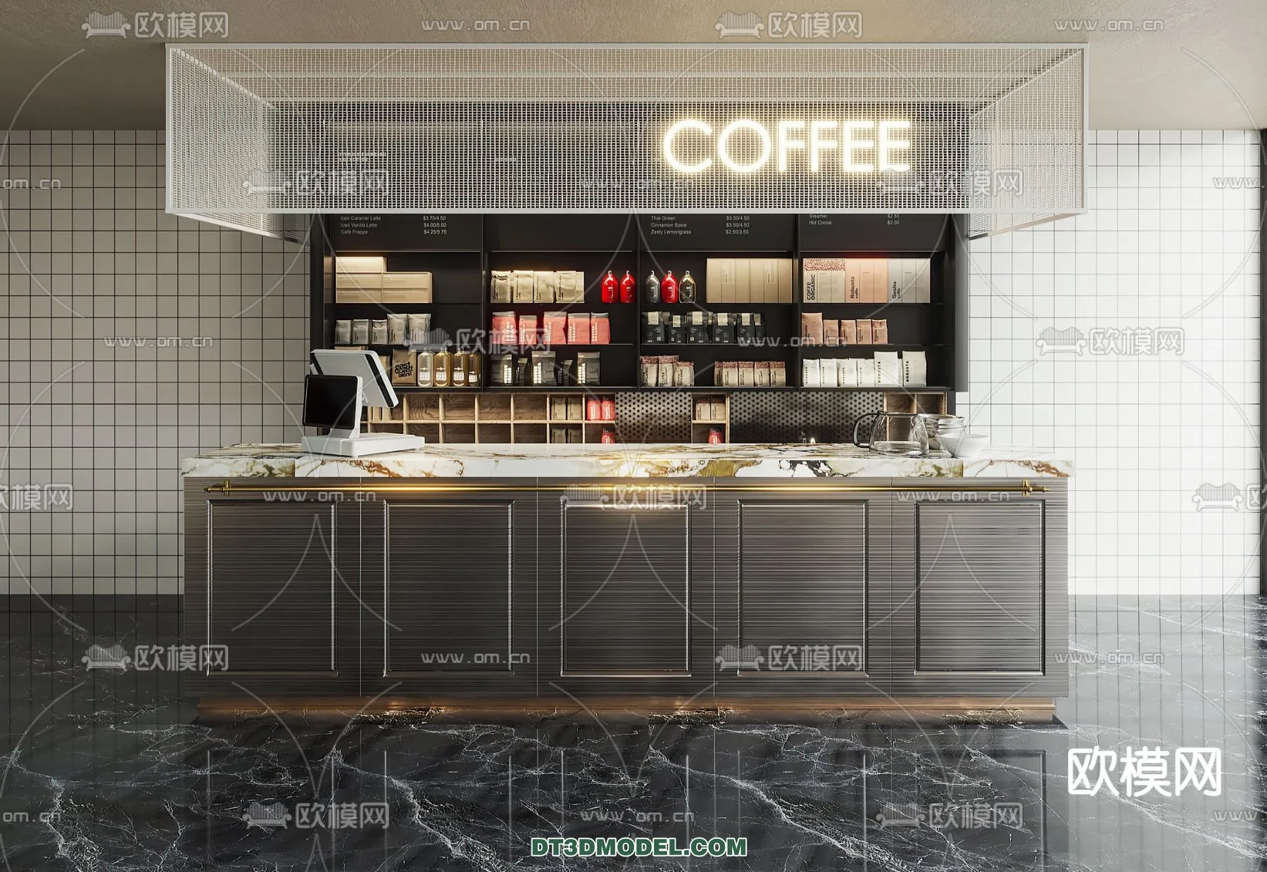 Counter - Bar - Interior Design 3D Model - 046