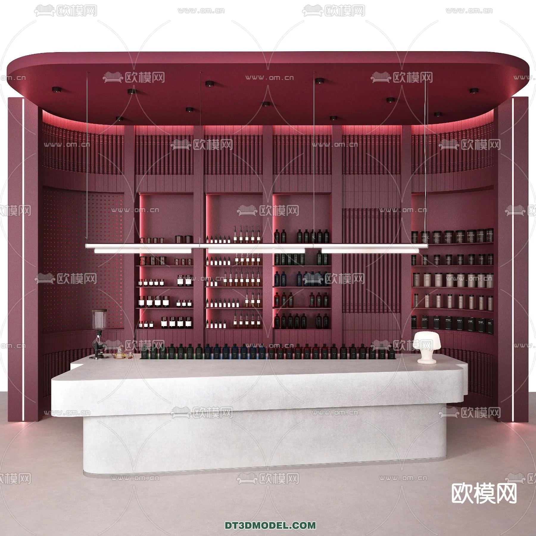 Counter - Bar - Interior Design 3D Model - 047