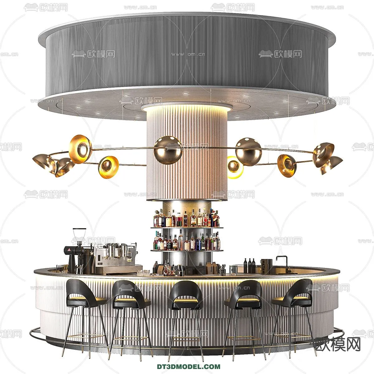 Counter - Bar - Interior Design 3D Model - 052