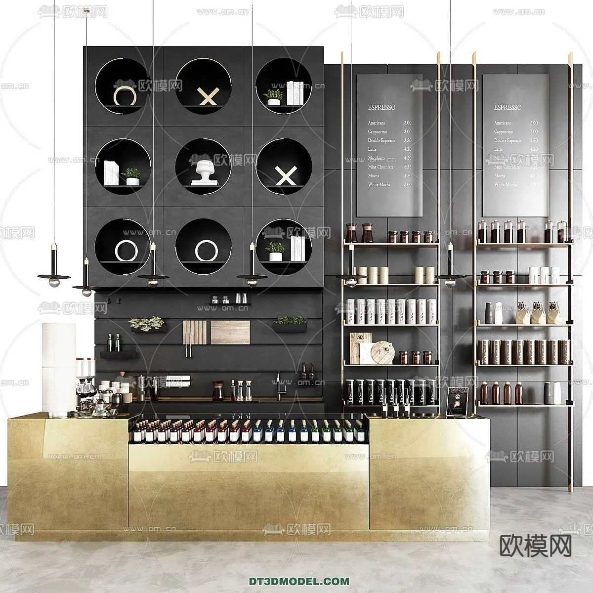 Counter - Bar - Interior Design 3D Model - 054