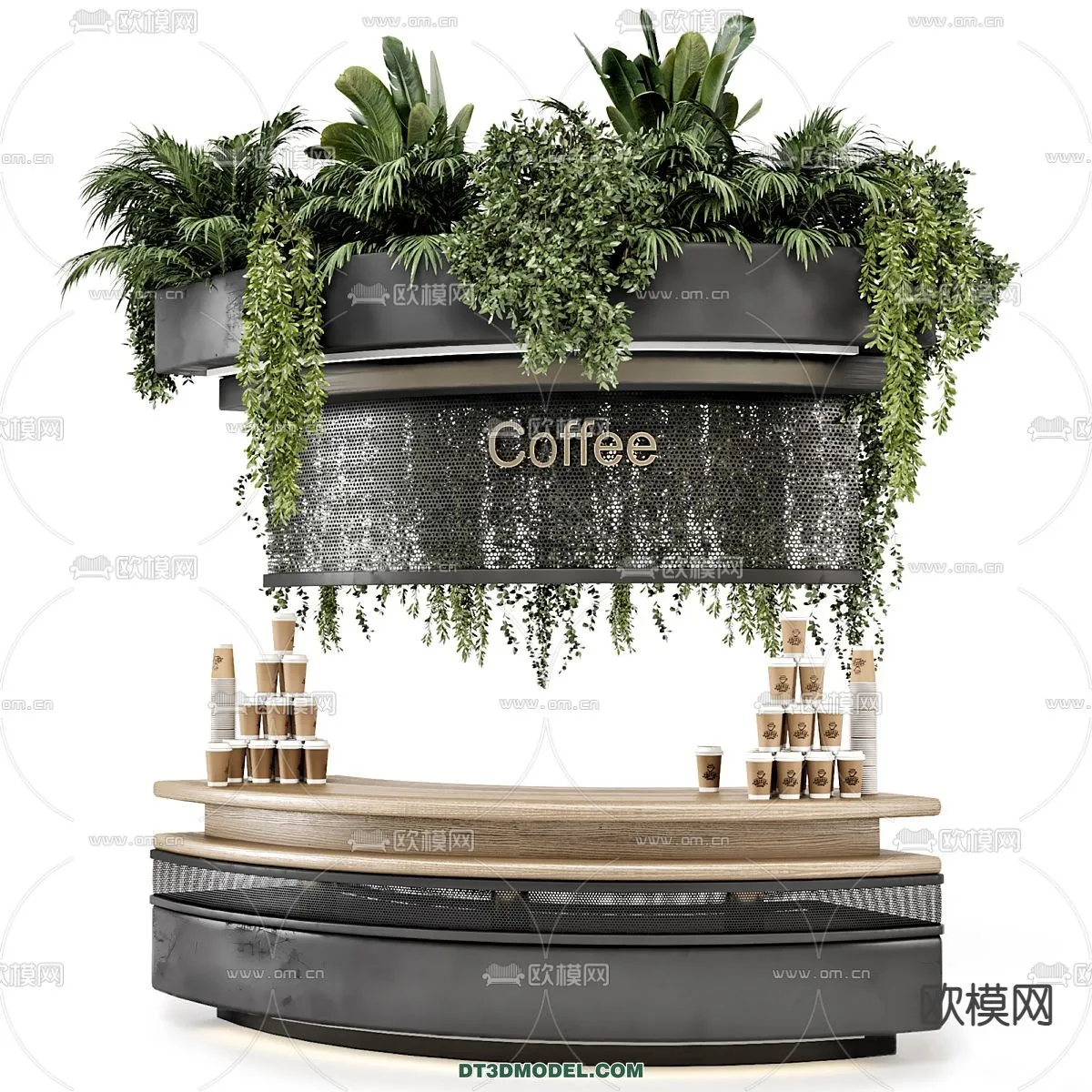 Counter - Bar - Interior Design 3D Model - 055