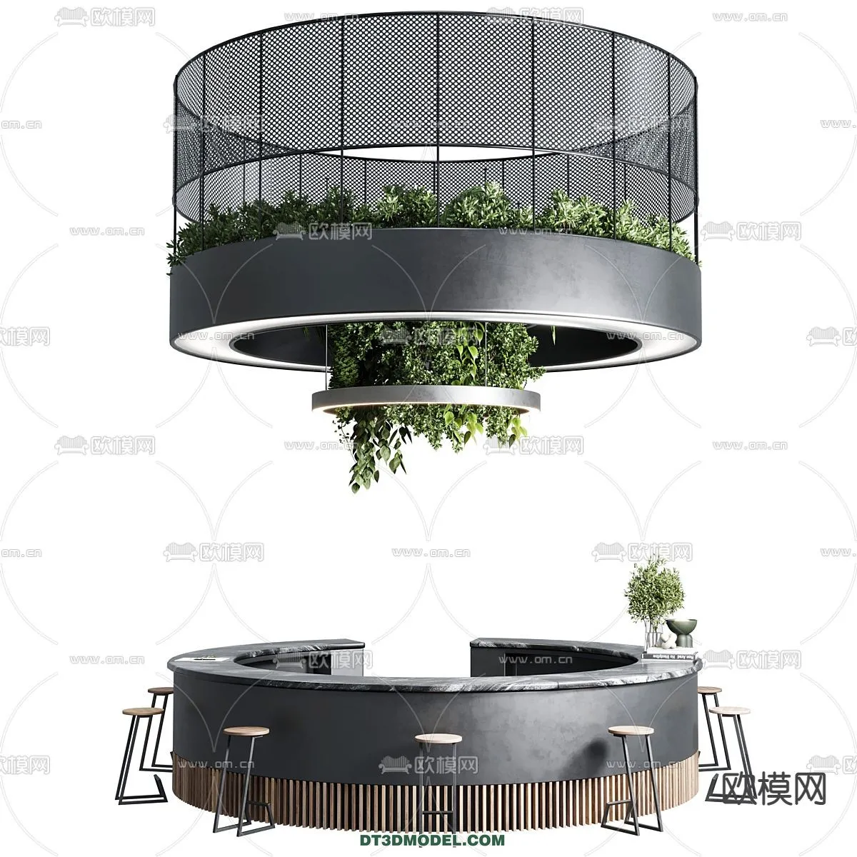 Counter - Bar - Interior Design 3D Model - 057