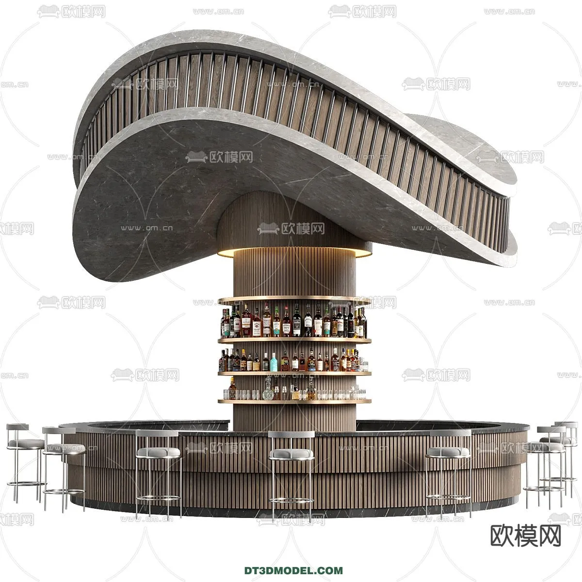 Counter - Bar - Interior Design 3D Model - 059