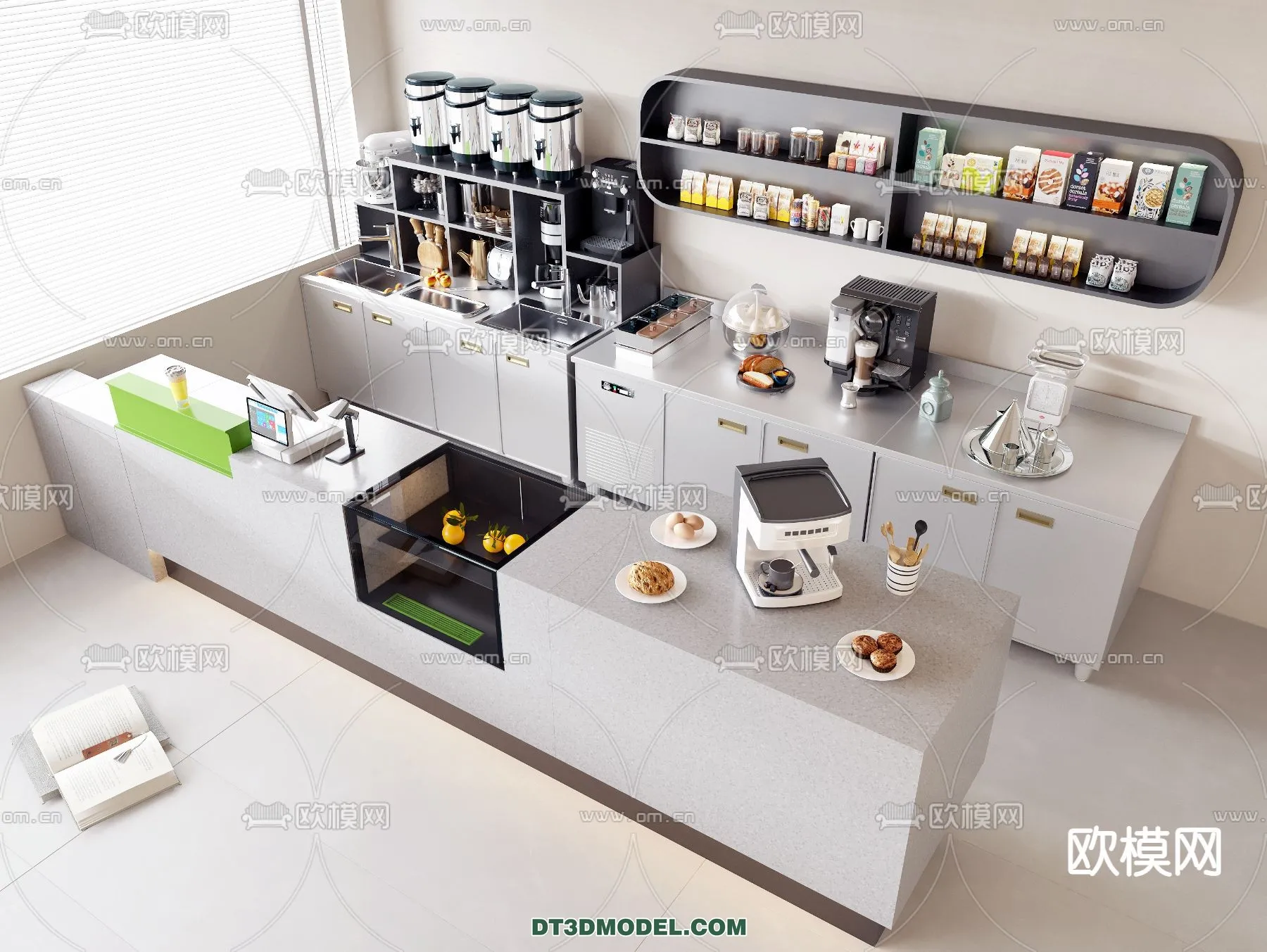 Counter - Bar - Interior Design 3D Model - 066