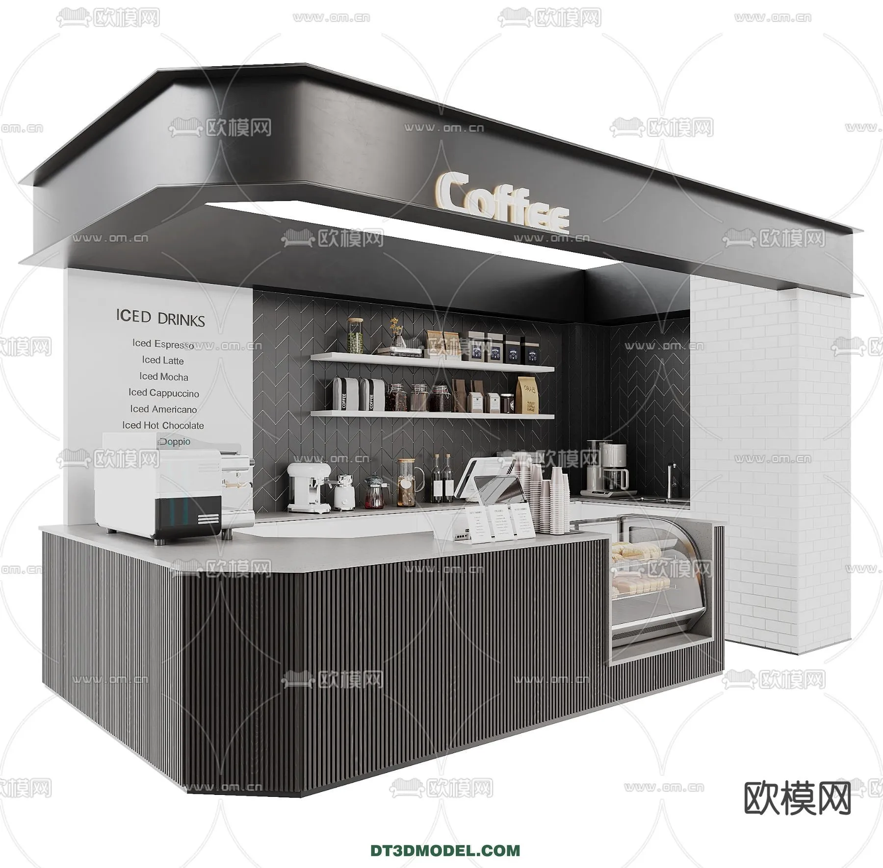 Counter - Bar - Interior Design 3D Model - 069