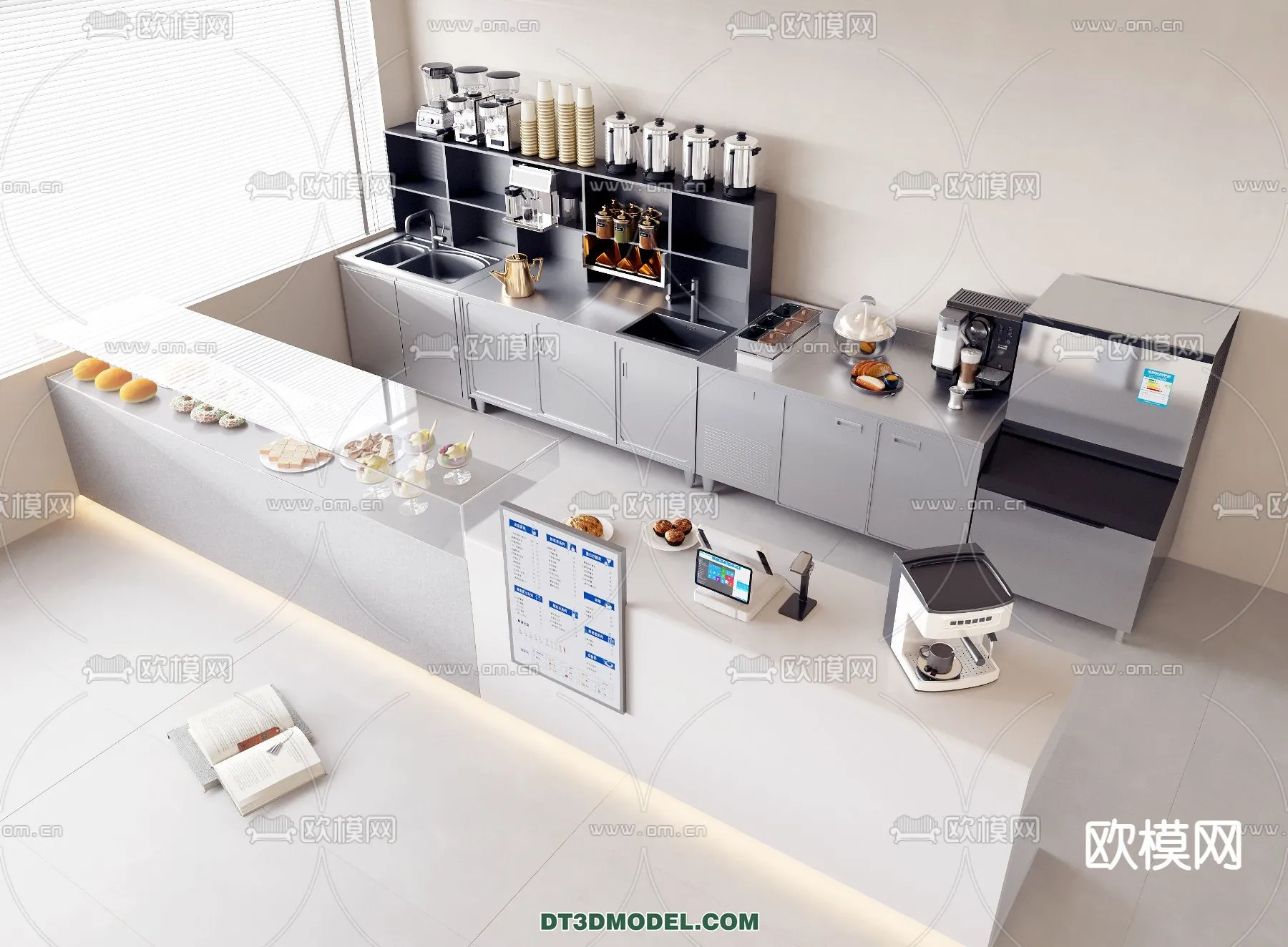 Counter - Bar - Interior Design 3D Model - 070