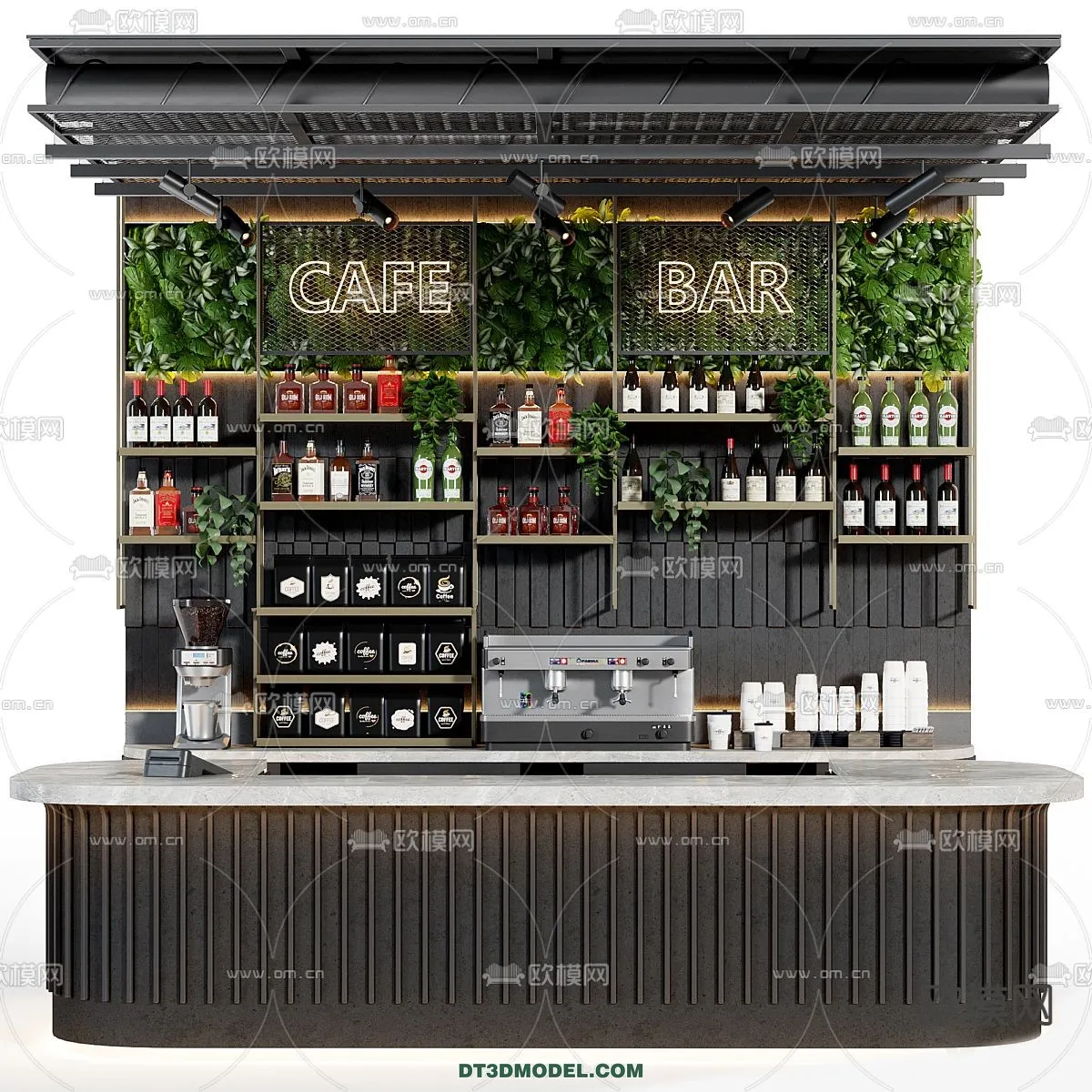 Counter - Bar - Interior Design 3D Model - 071