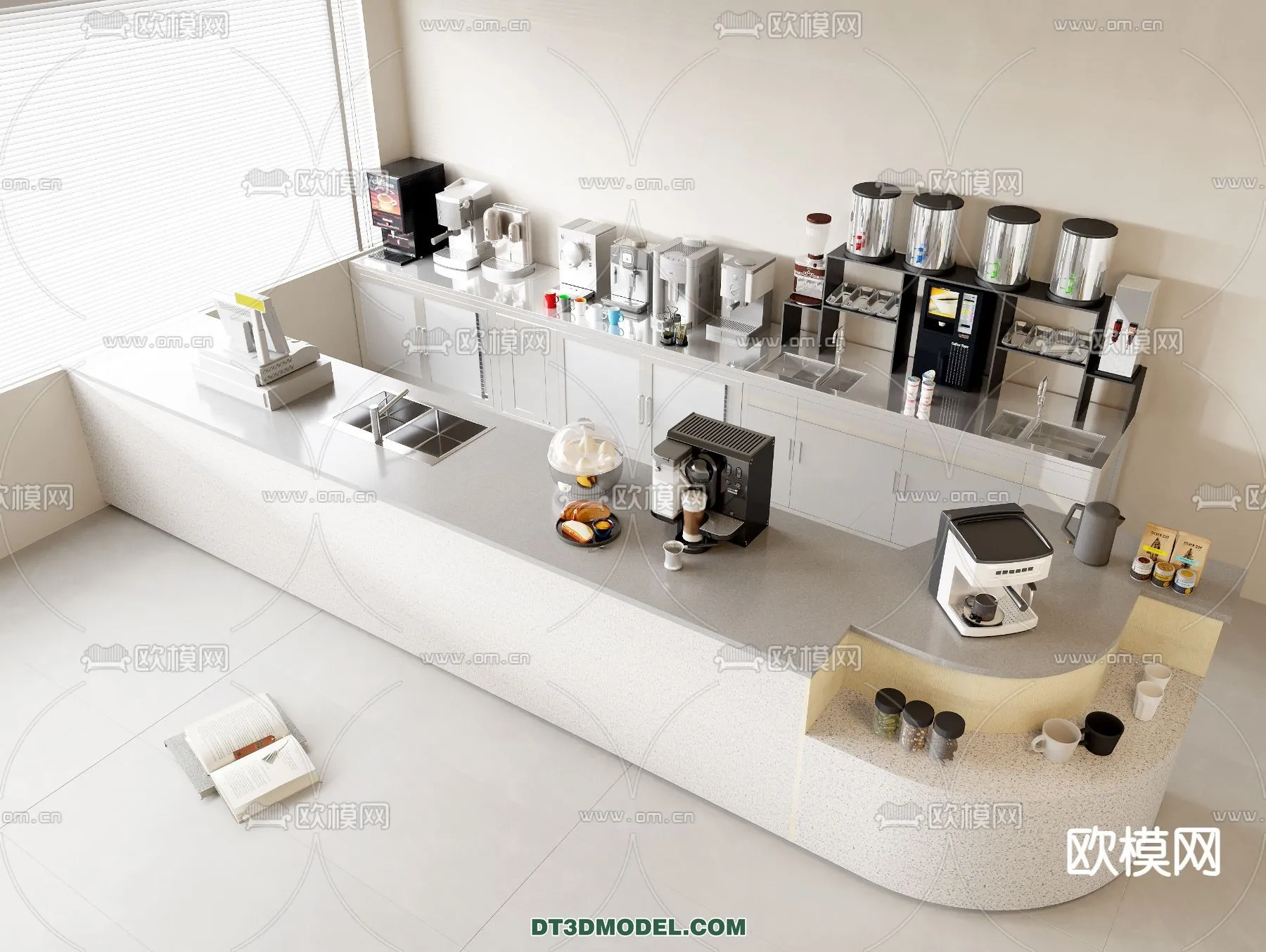 Counter - Bar - Interior Design 3D Model - 073