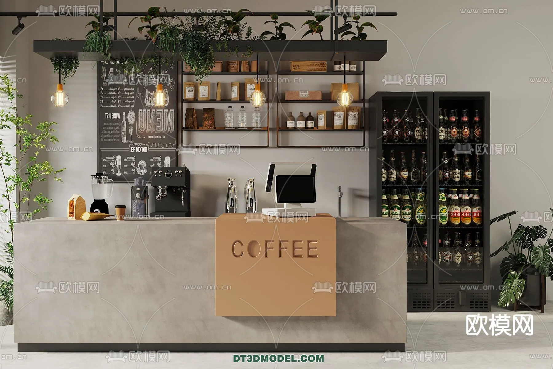 Counter - Bar - Interior Design 3D Model - 076