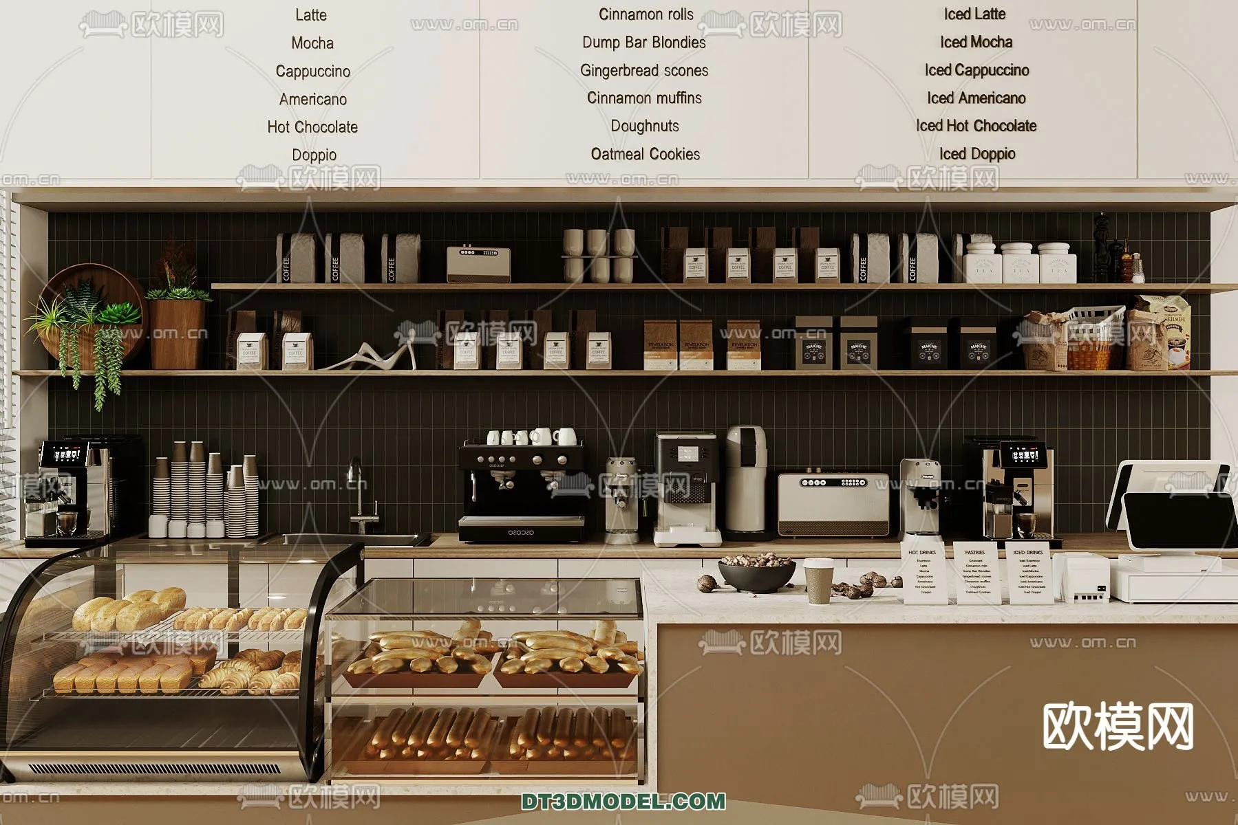 Counter - Bar - Interior Design 3D Model - 077