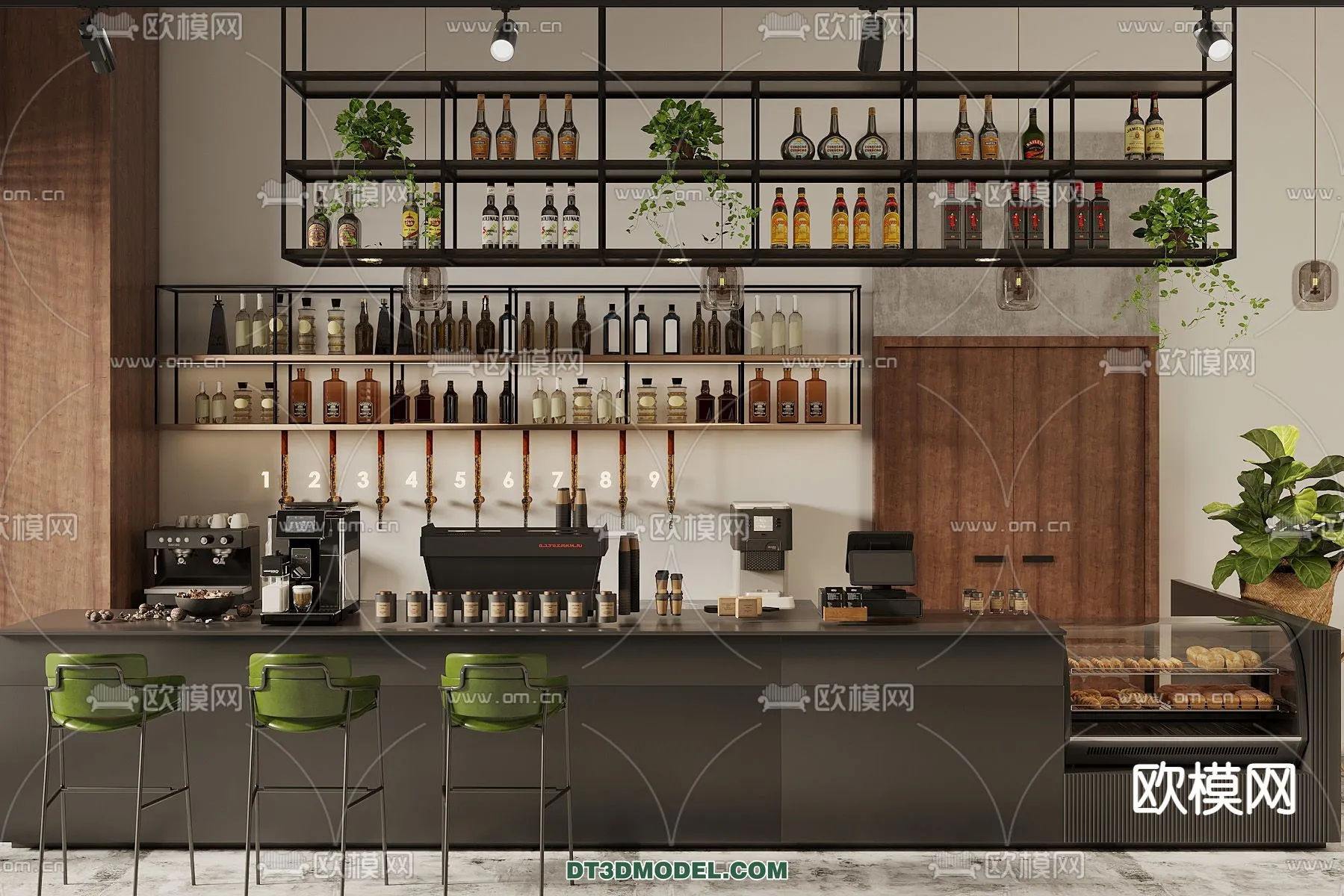 Counter - Bar - Interior Design 3D Model - 080