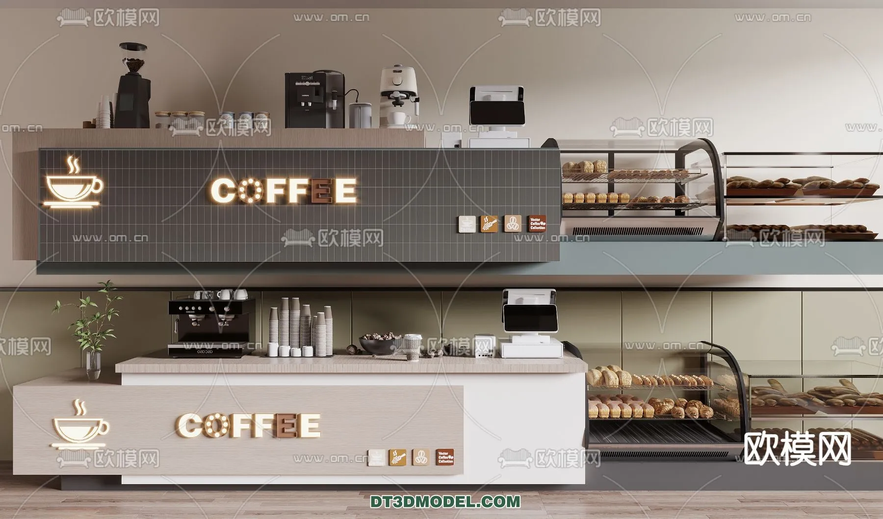 Counter - Bar - Interior Design 3D Model - 083