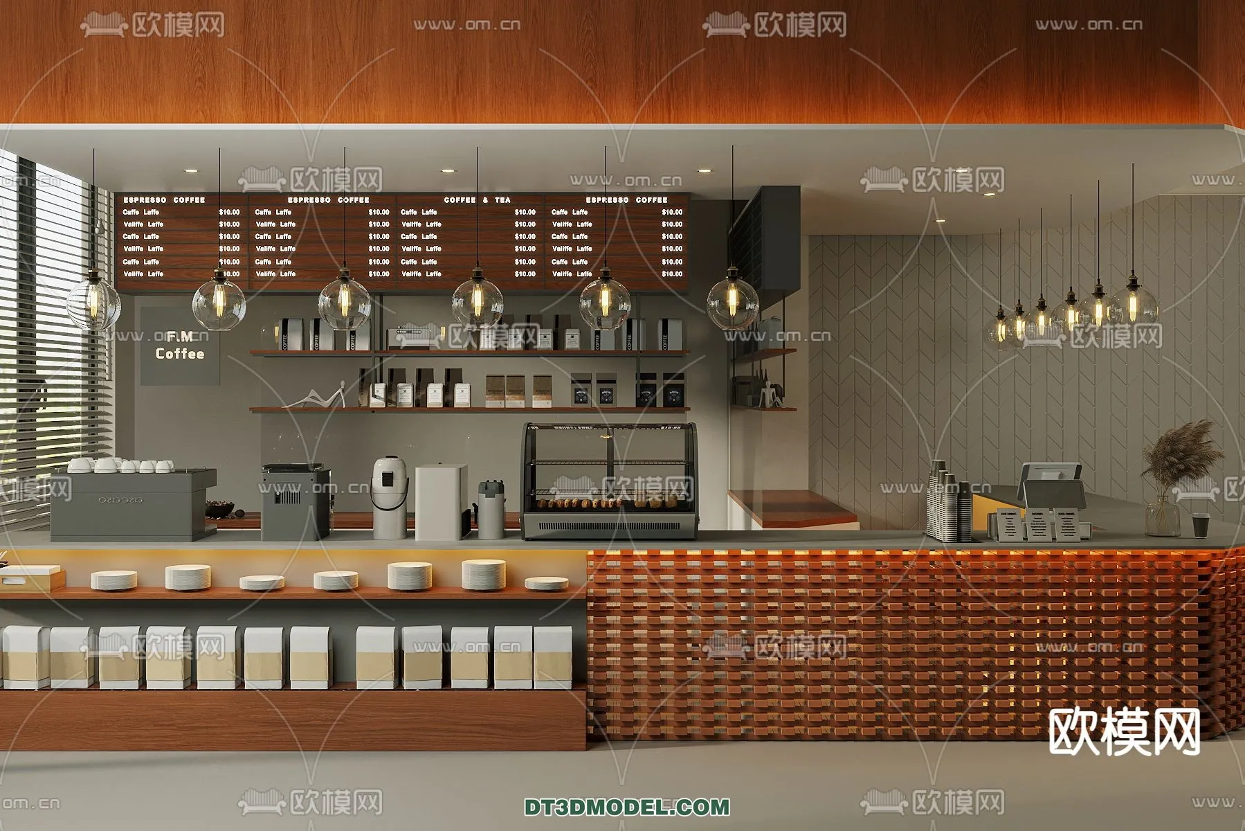 Counter - Bar - Interior Design 3D Model - 087