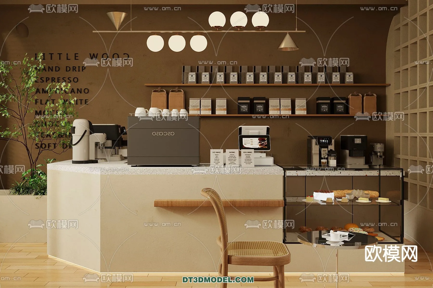 Counter - Bar - Interior Design 3D Model - 089