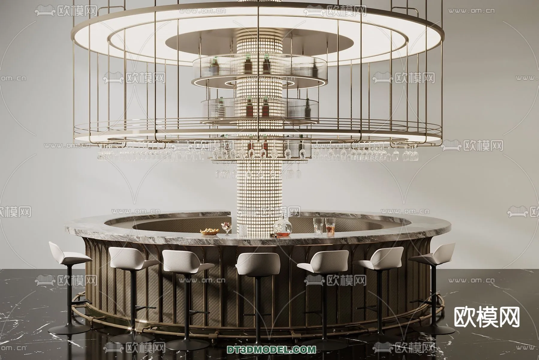 Counter - Bar - Interior Design 3D Model - 093