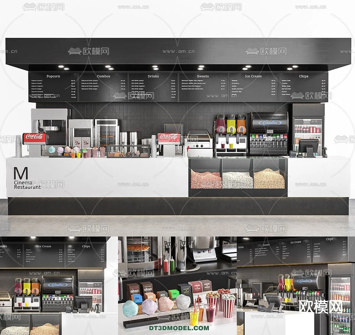 Counter - Bar - Interior Design 3D Model - 098