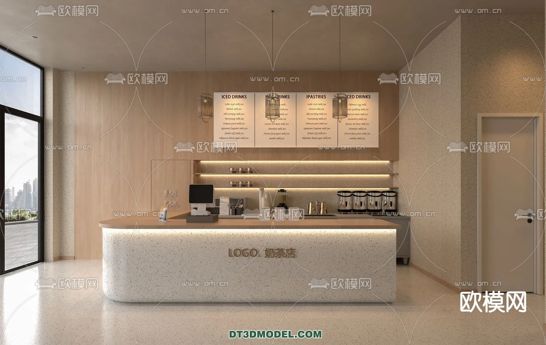 Counter - Bar - Interior Design 3D Model - 099