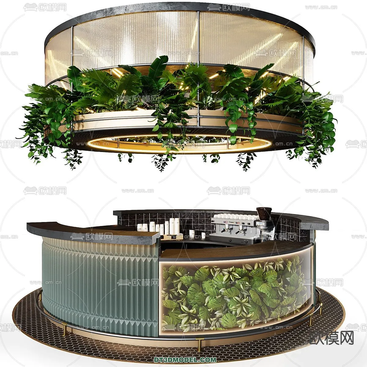 Counter - Bar - Interior Design 3D Model - 100