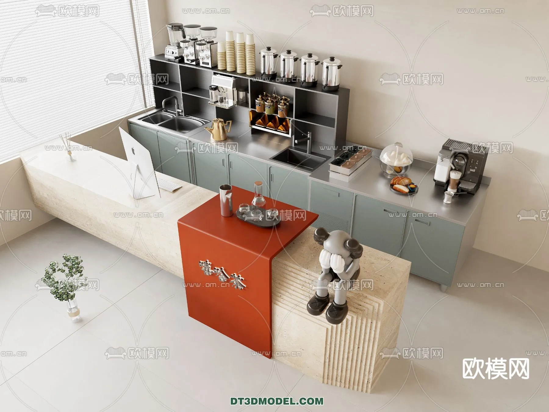 Counter - Bar - Interior Design 3D Model - 101