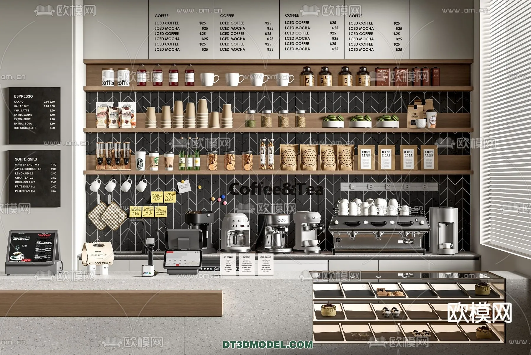 Counter - Bar - Interior Design 3D Model - 105