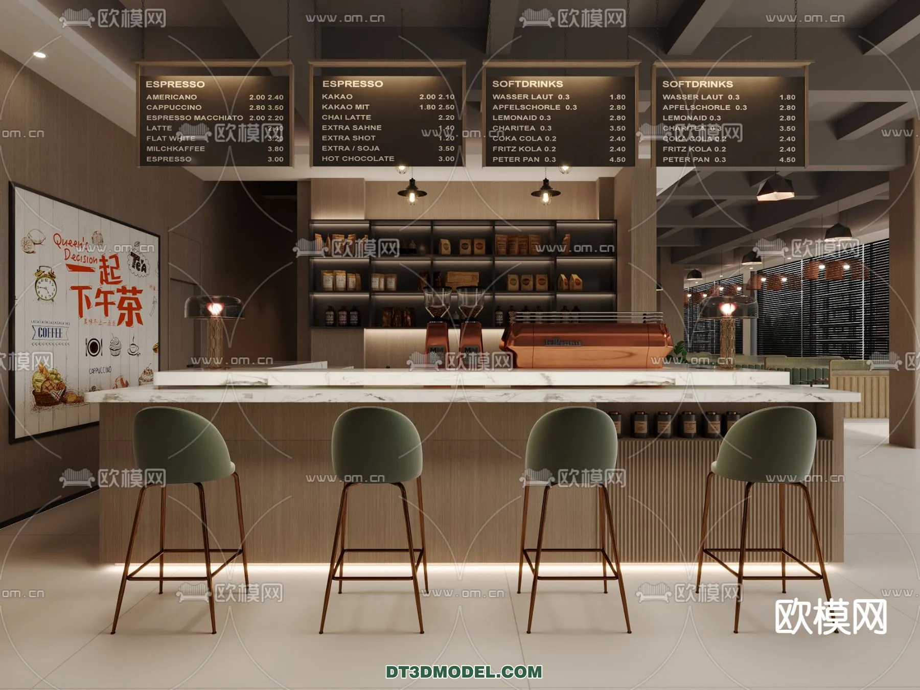 Counter - Bar - Interior Design 3D Model - 107